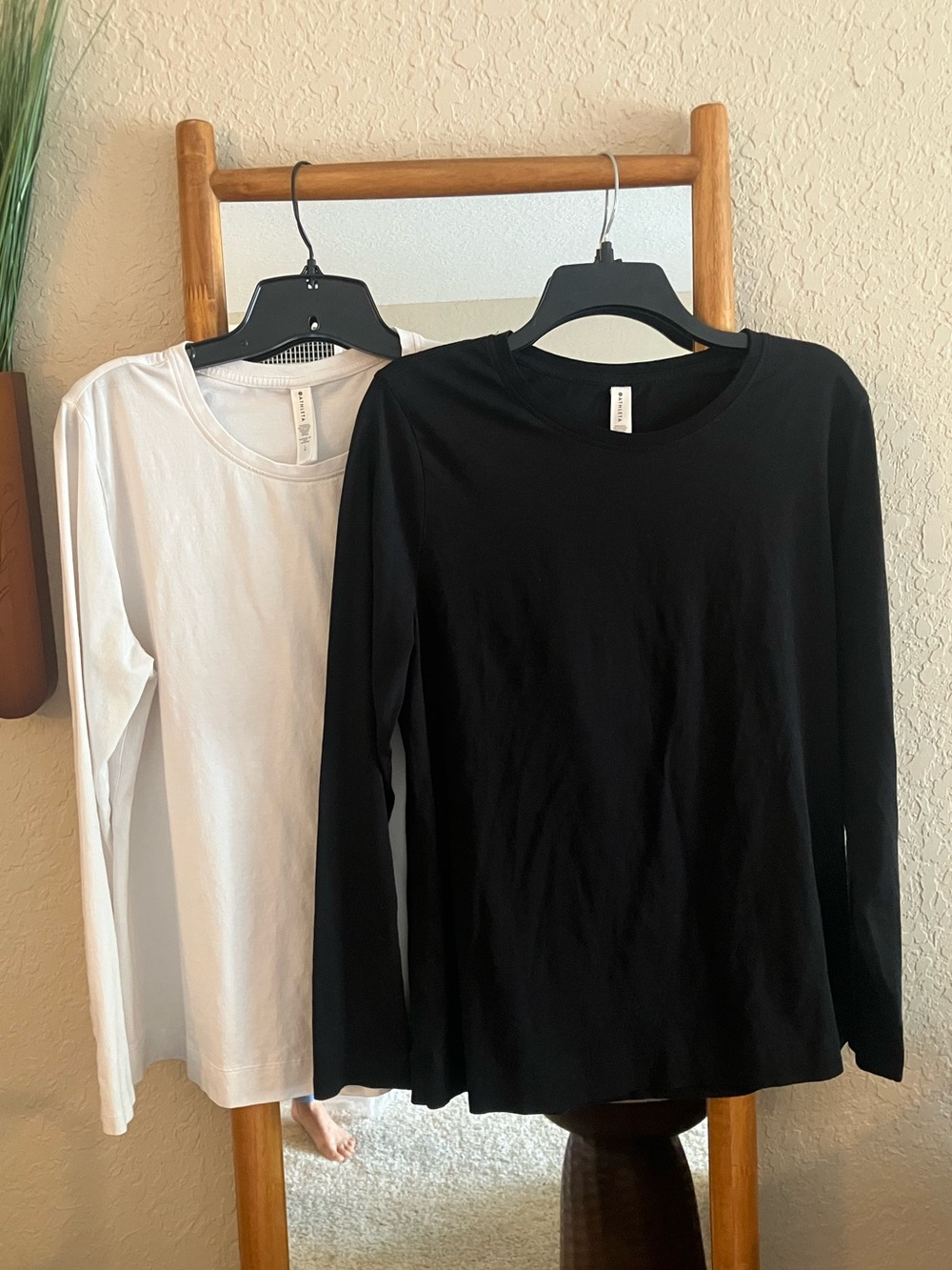 Athleta 2-pack Long Sleeve Tees (white & black)
